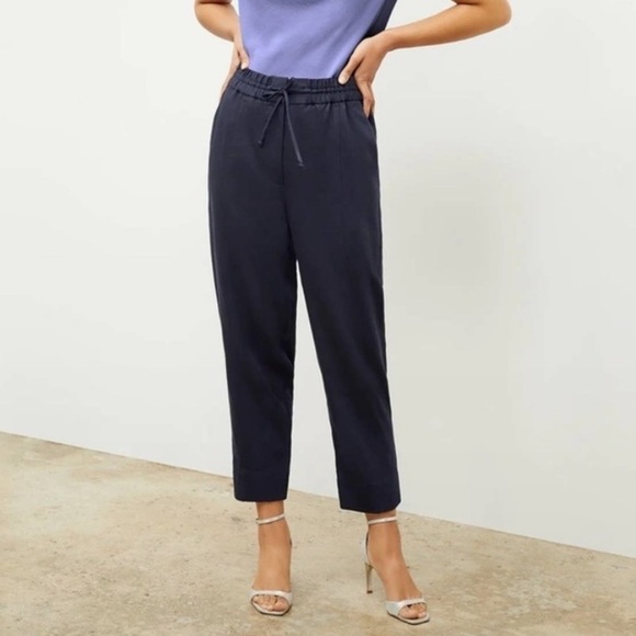NWT M.M.Lafleur Shane Everyday Twill Pant Midnight Navy - Picture 1 of 11